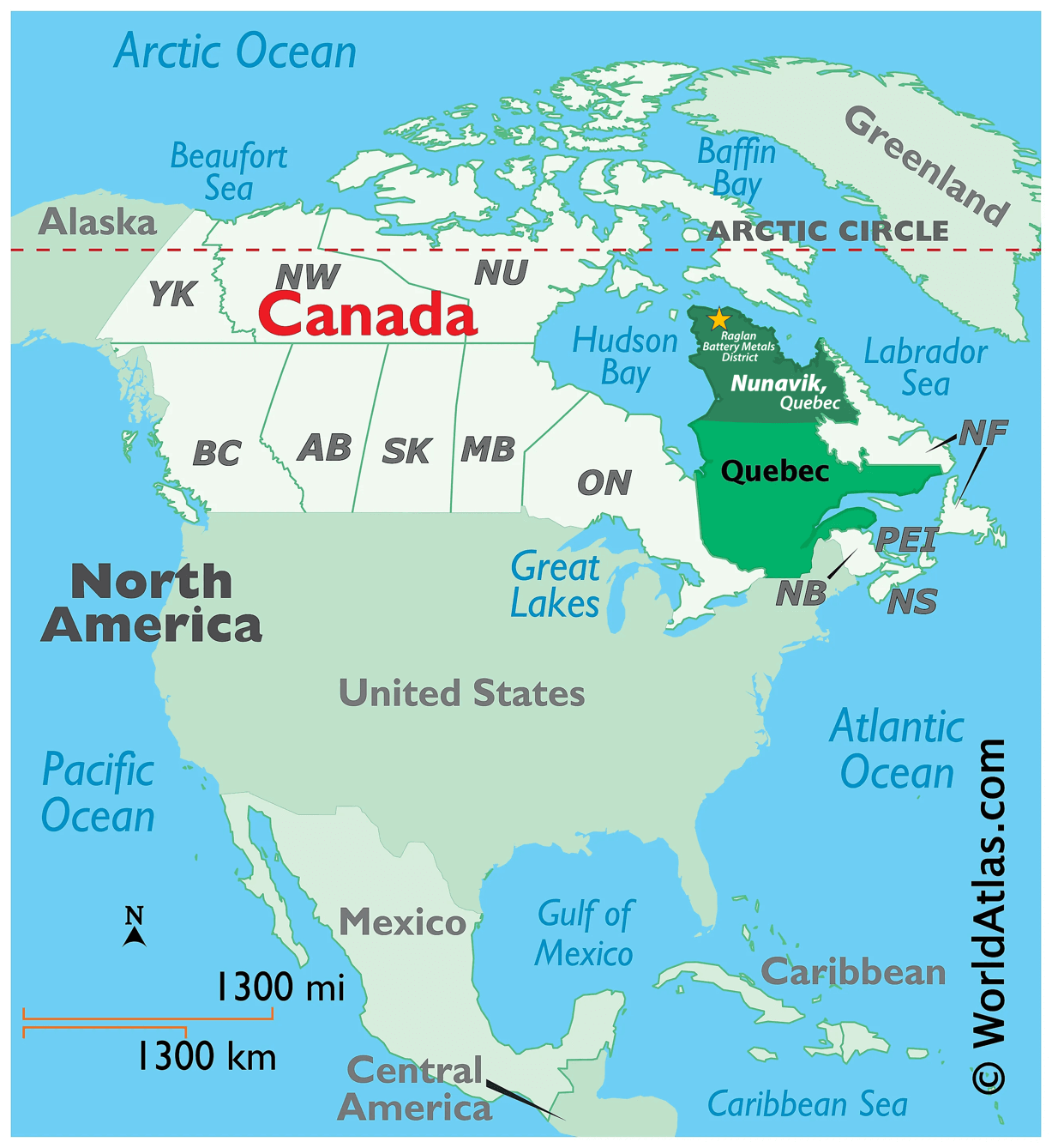 North Amwerica Map